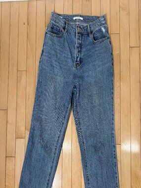 PACSUN High Rise Straight Denim Jeans Acid Wash 90's Size 26